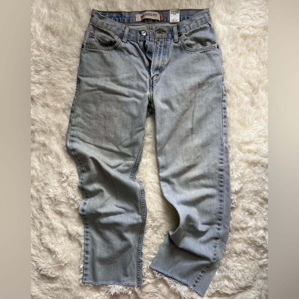 Levi’s 505 Light Washed Relaxed Fit Straight Leg Denim Jeans